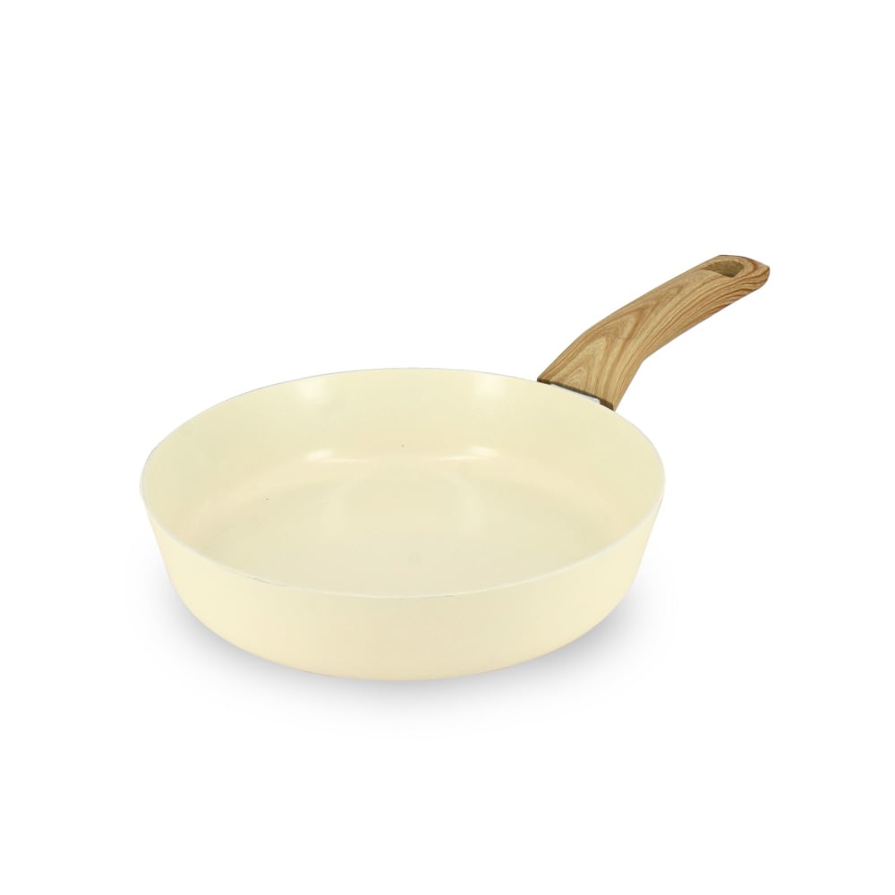 Poêle 20cm avec revêtement céramique crème - tous feux