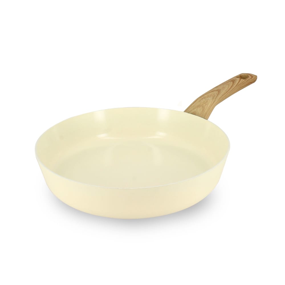 Poêle 24cm avec revêtement céramique crème - tous feux