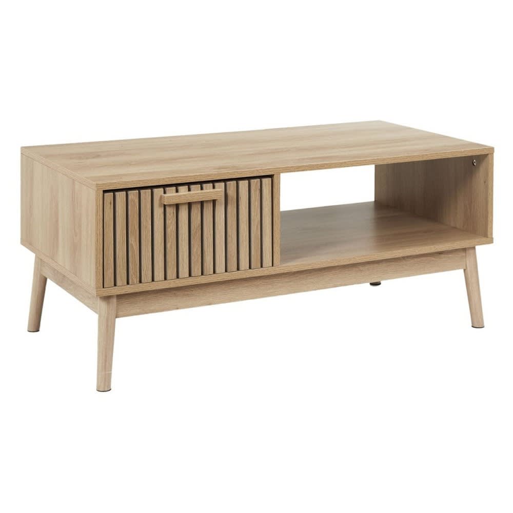 The Home Deco Factory Table basse klaus Beige Panneau De Particules - 100x43x50cm
