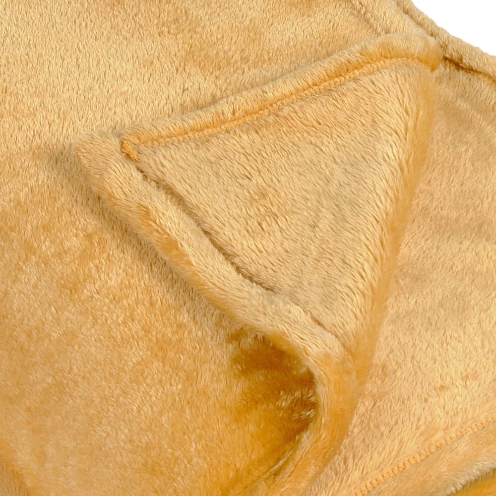 Couverture polaire unie "pilonga" polyester jaune moutarde 180x220 cm - Maisons du Monde
