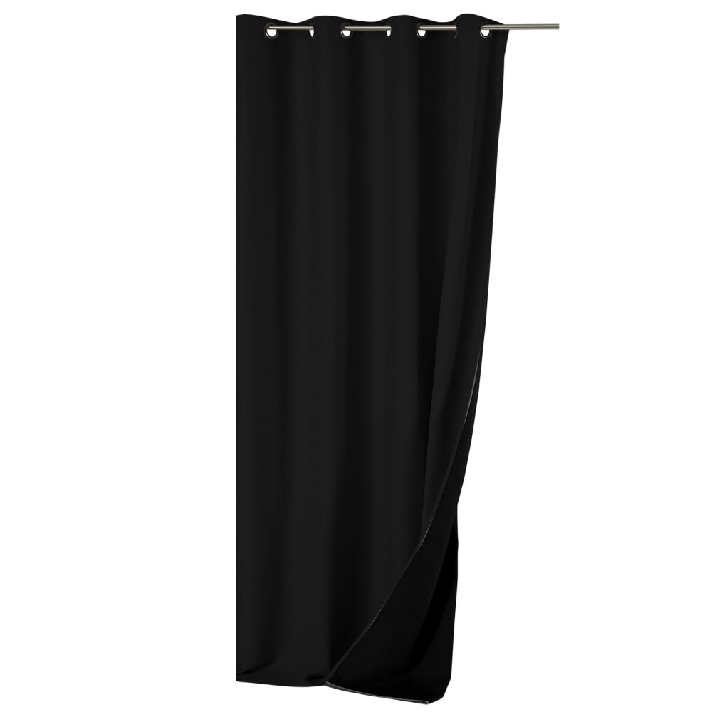 Rideau anti-froid doublé polaire flanelle noir 140x260 cm - Maisons du Monde
