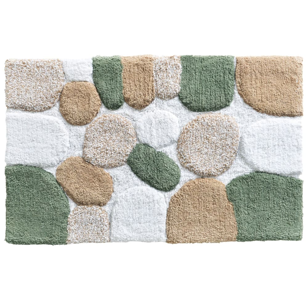 Tapis de bain en coton 2900 g/m² vert kaki 50x80cm