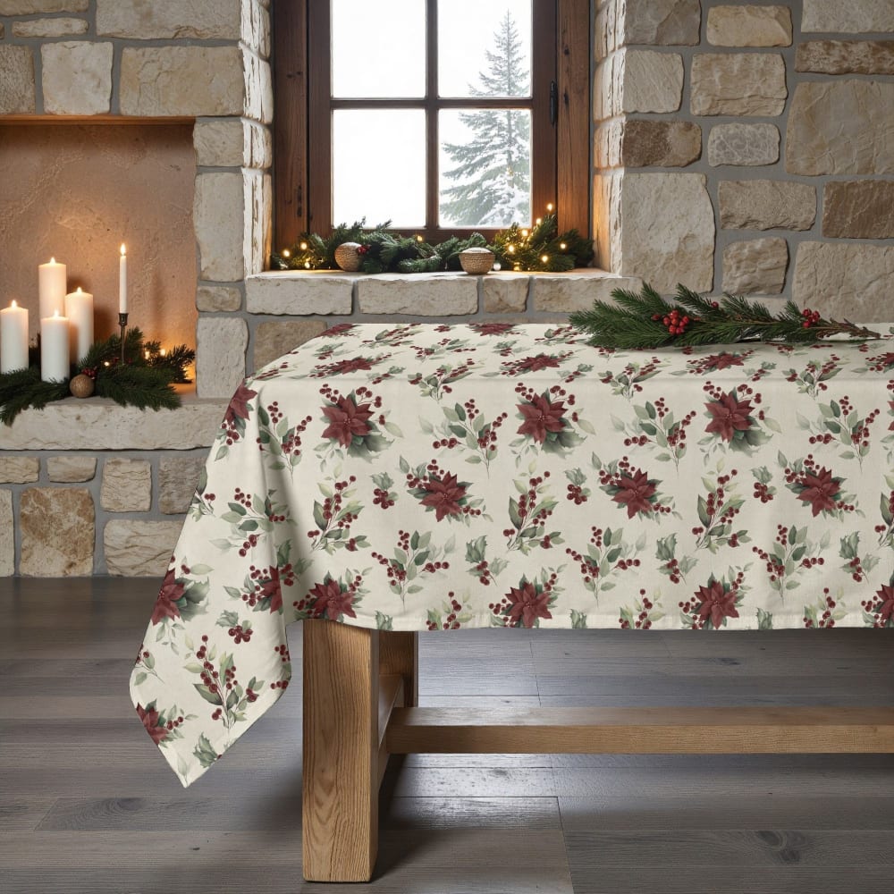 Muare Home Fleckenabweisende Tischdecke, 100% Baumwolle mehrfarbig 155x155 cm - Baumwolle