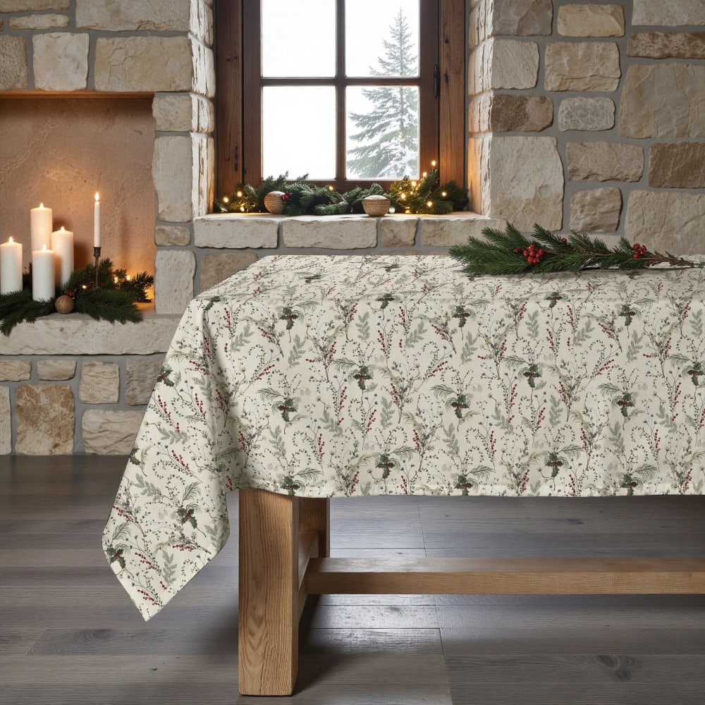 Muare Home Nappe de noël anti-taches 100% coton multicolore 100x155 cm