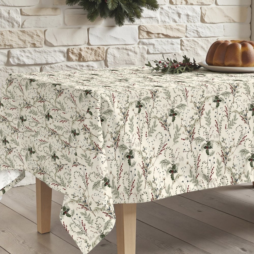 Nappe de noël anti-taches 100% coton multicolore 100x155 cm - Maisons du Monde