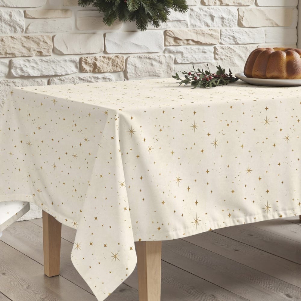 Muare Home Fleckenabweisende Tischdecke, 100% Baumwolle mehrfarbig 300x155 cm - Baumwolle