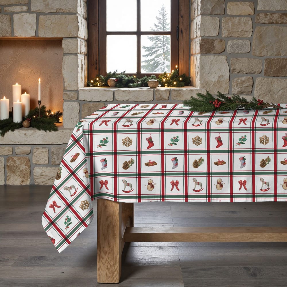 Muare Home Nappe de noël antitache en coton multicolore 300x140 cm