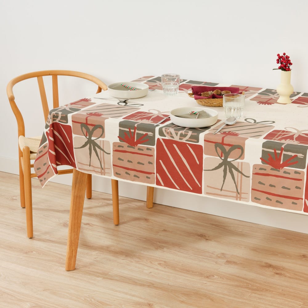 Nappe de noël antitache en coton multicolore 300x140 cm - Maisons du Monde