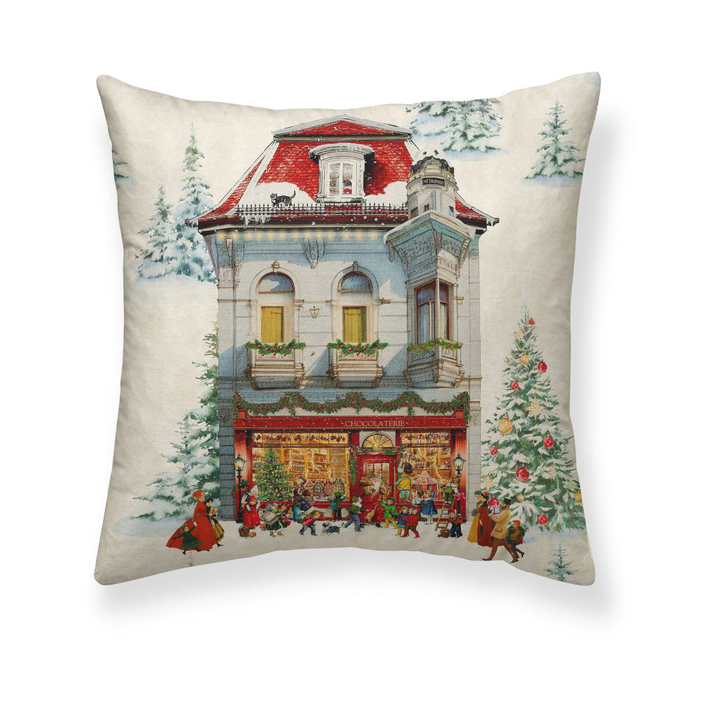 Funda de cojín navidad 100% algodón mulitcolor 50x50 cm