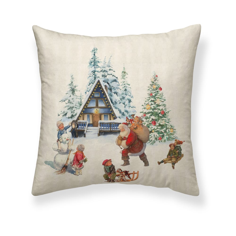 Funda de cojín navidad 100% algodón mulitcolor 50x50 cm