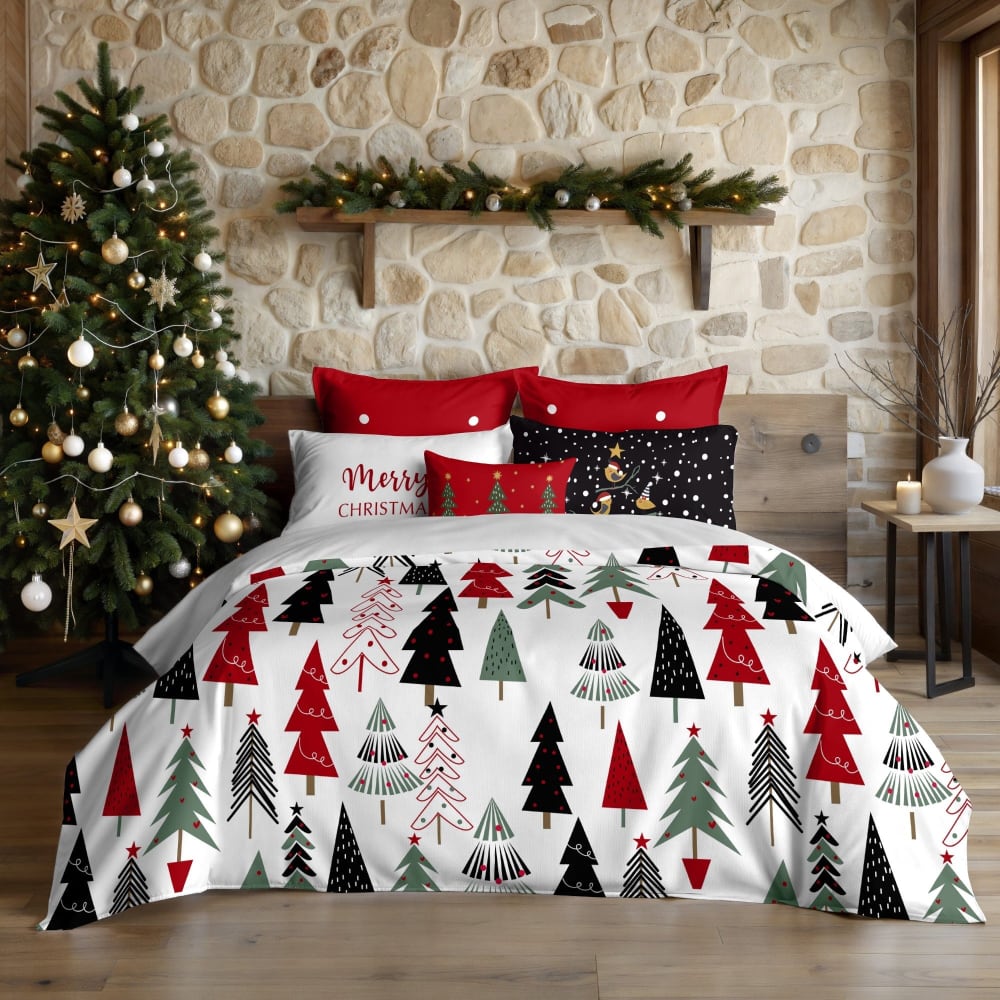 Funda nórdica navidad poliéster multicolor 150 (240x220 cm)