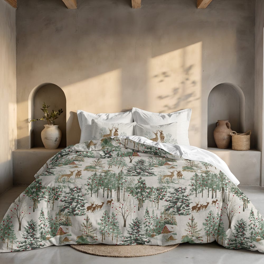 Funda nórdica navidad poliéster multicolor 135 (220x220 cm)