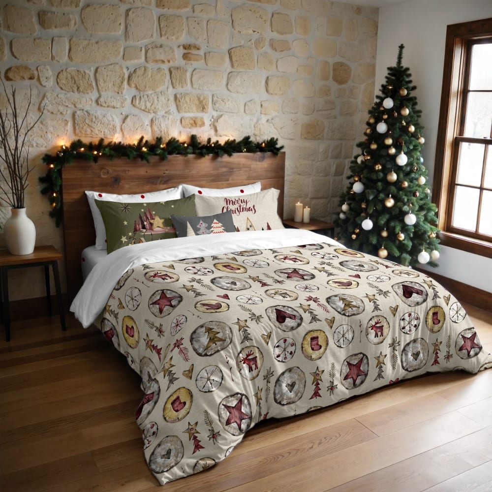 Funda nórdica navidad poliéster multicolor 90 (155x220 cm)