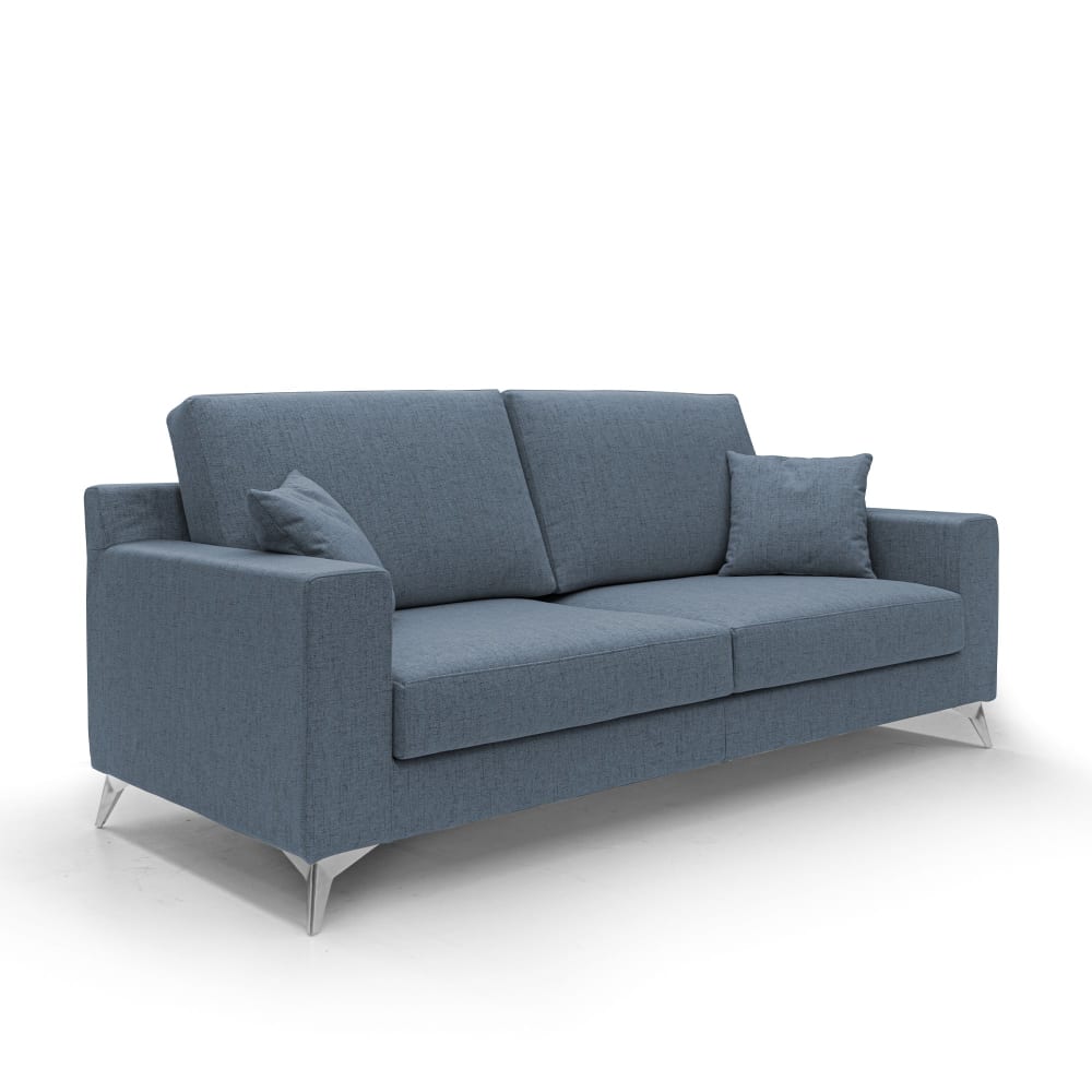 Canapé en tissu imperméable antitache 206 cm bleu