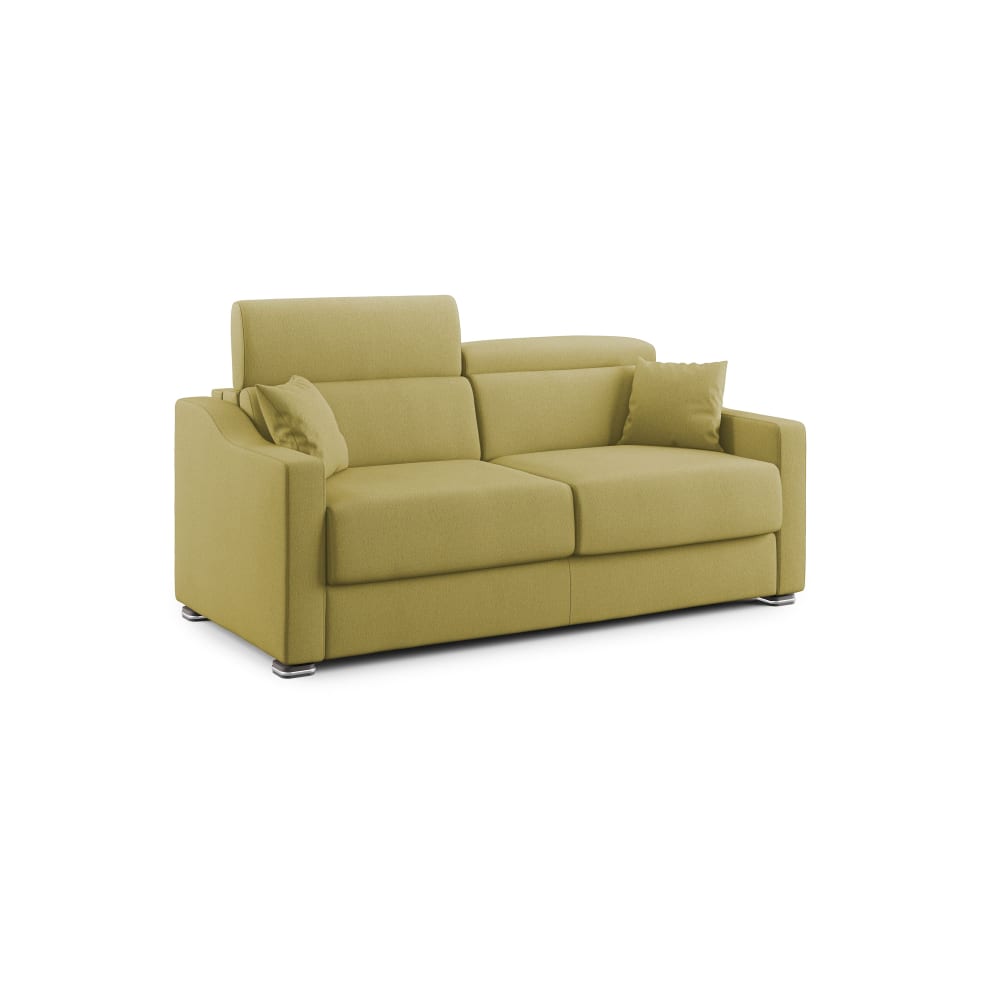 Canapé lit en tissu détachable 171 cm jaune