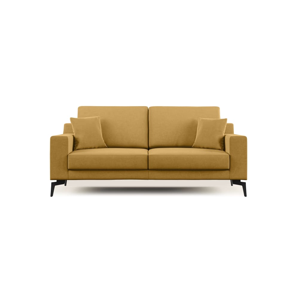 Canapé en microfibre 146 cm jaune