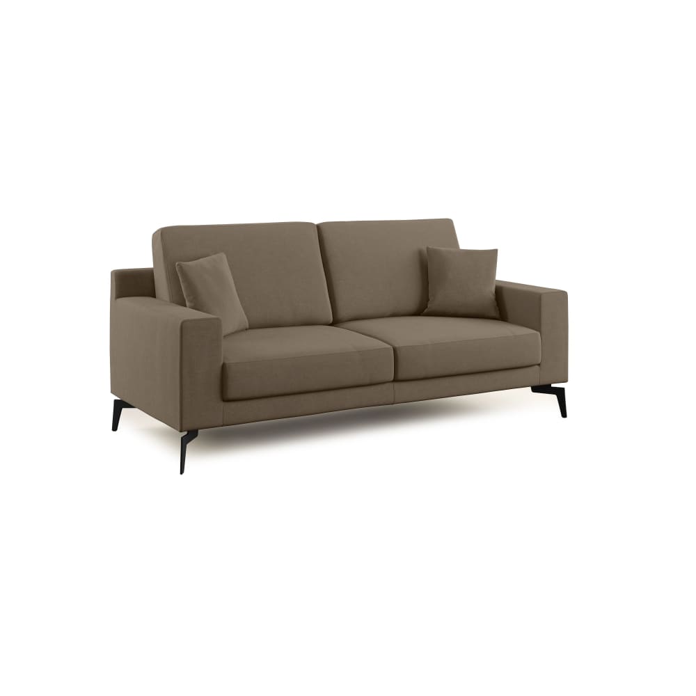 Canapé en microfibre 186 cm brun