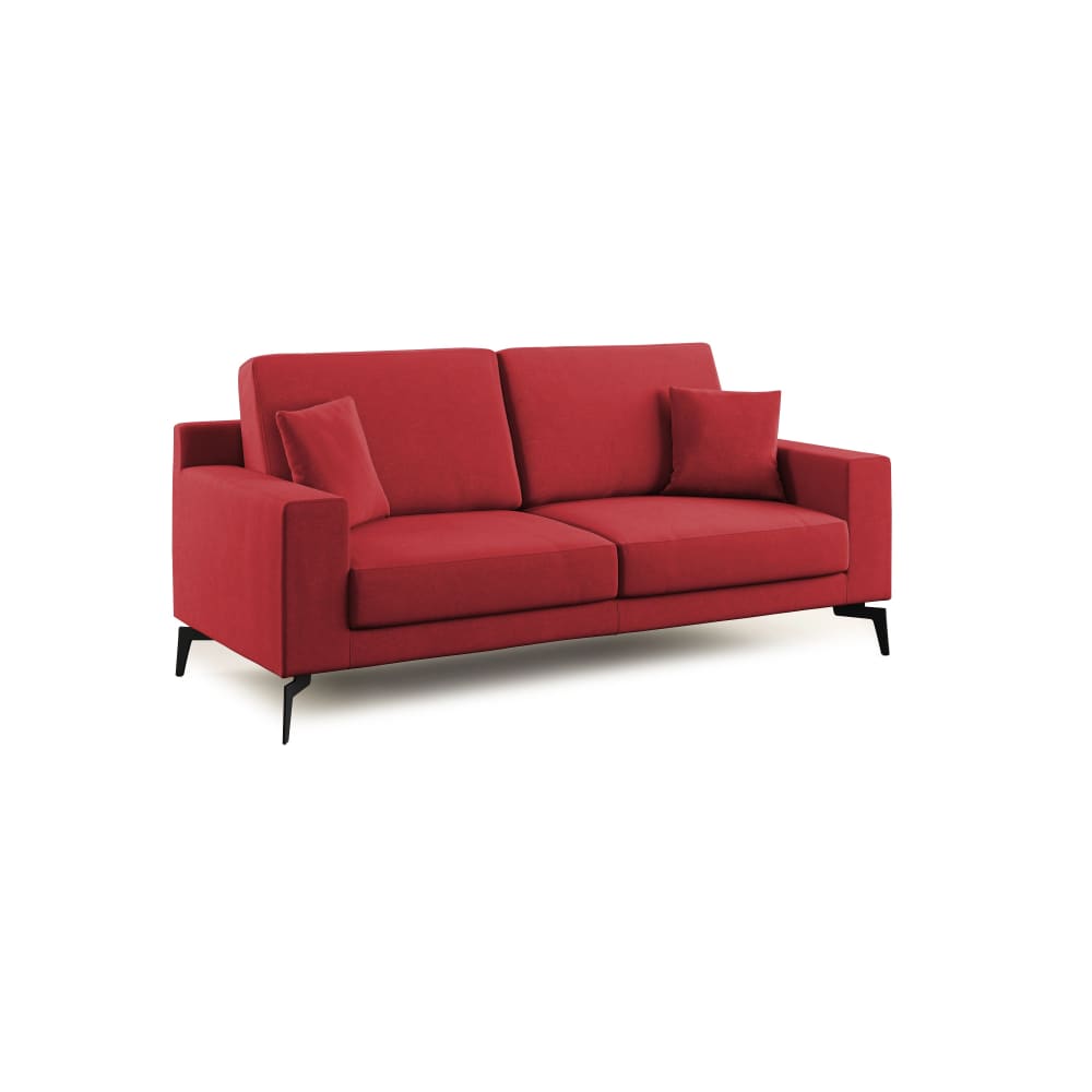 Canapé en microfibre 206 cm rouge