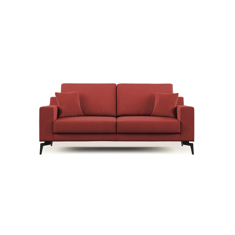Canapé en microfibre 206 cm rouge
