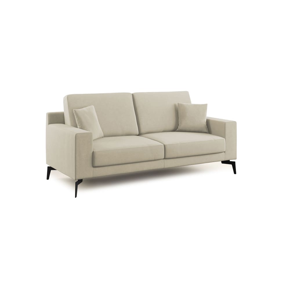 Canapé en microfibre 166 cm crème