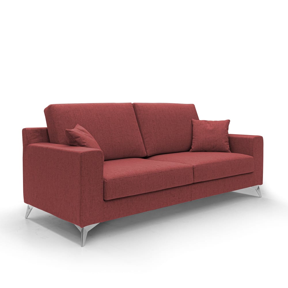 Canapé en tissu imperméable antitache 206 cm rouge