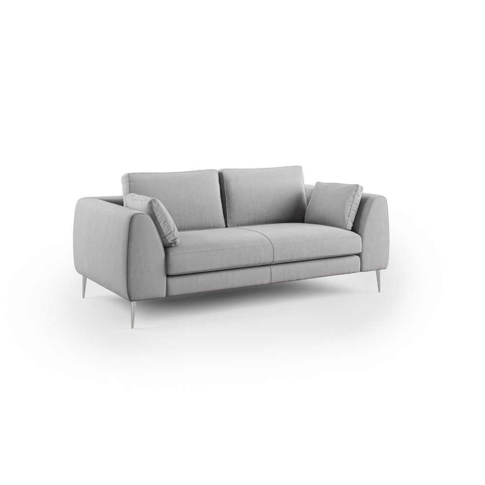 Canapé en microfibre détachable 196 cm gris