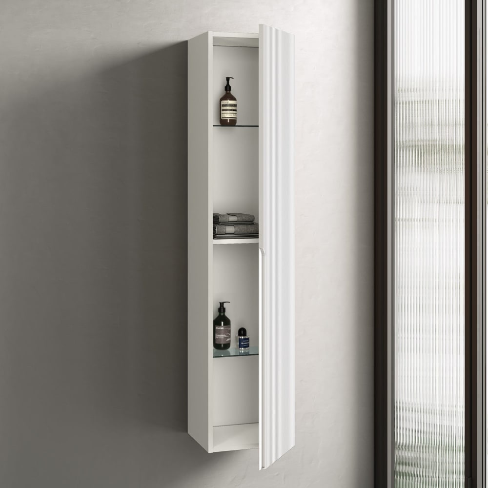 Colonne de salle de bain en MDF blanc mat - Maisons du Monde