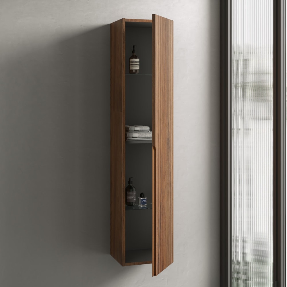 Colonne de salle de bain en MDF chêne foncé - Maisons du Monde