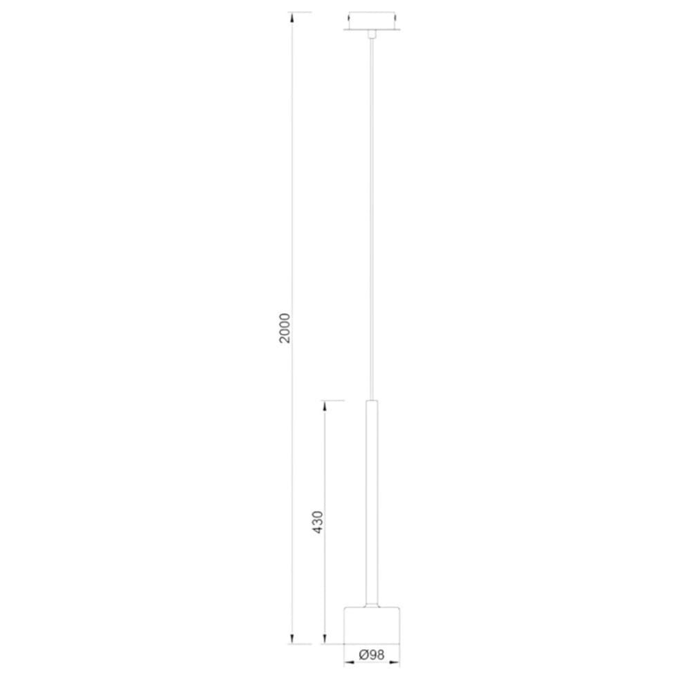 Suspension 1 lampe filaire couleur cuivré — vue 4