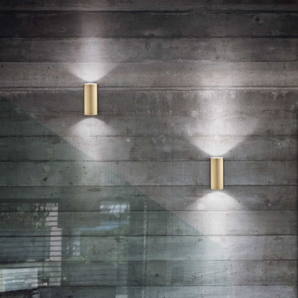 Applique murale cylindrique haut et bas laiton bruni - Maisons du Monde