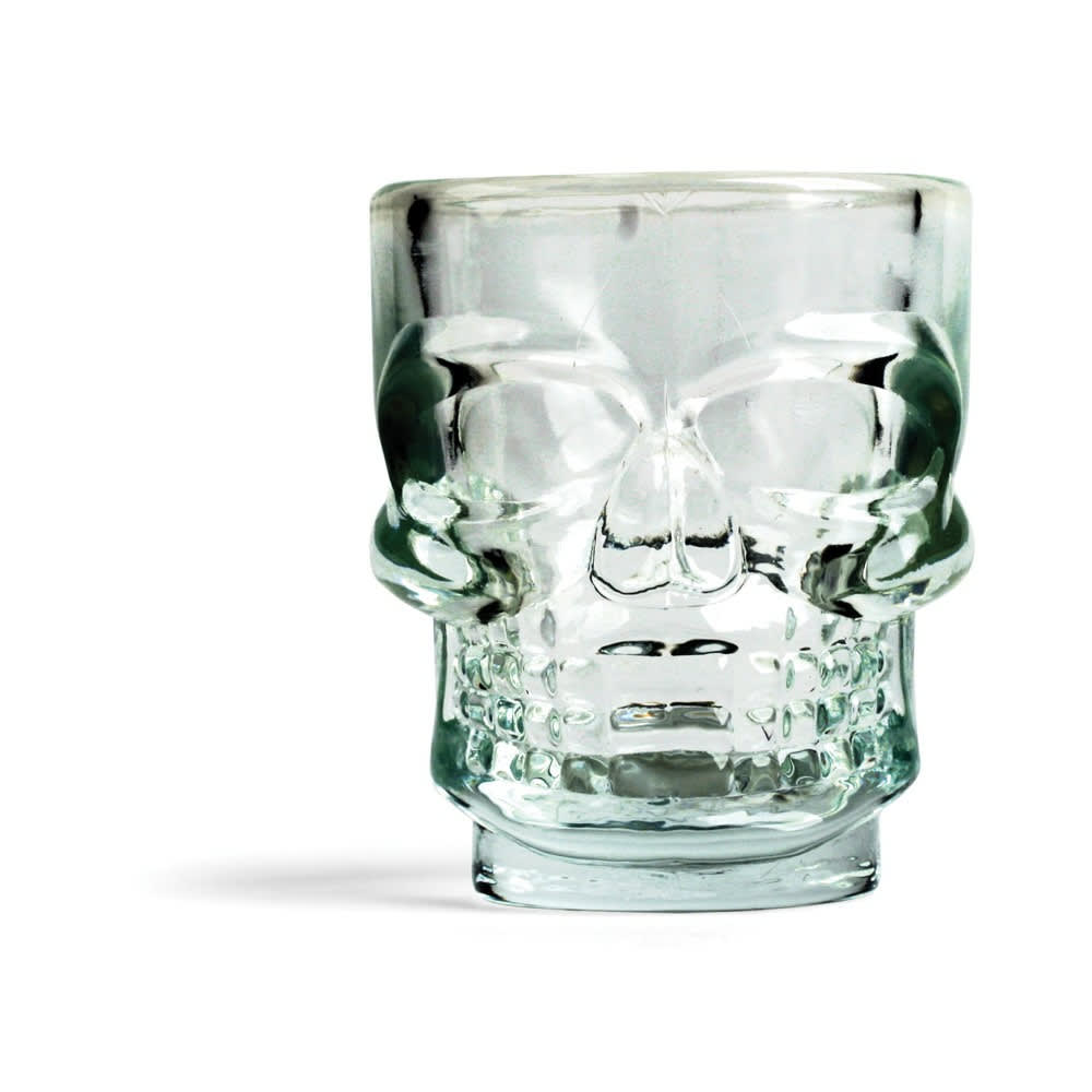 Lot de 4 verres à shot tête de mort en verre transparent - Maisons du Monde