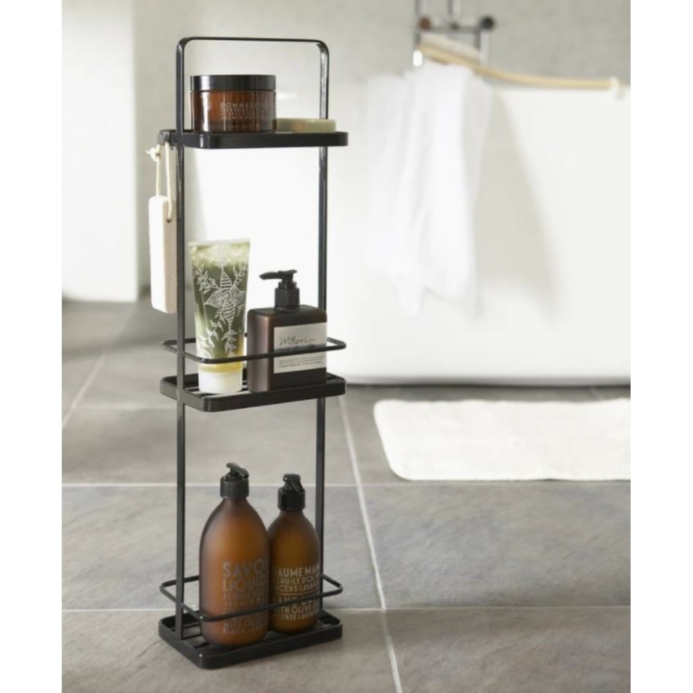 Badezimmerregal mit 3 Ebenen - H67 cm - Schwarz - Maisons Du