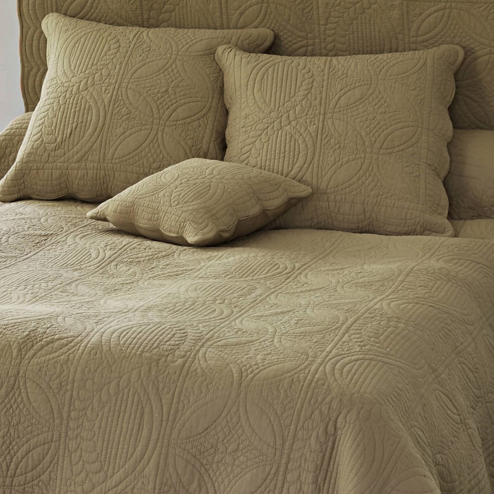 Housse de coussin en coton beige ficelle 40x40cm