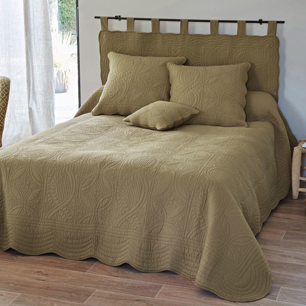 Housse de coussin en coton beige ficelle 40x40cm — vue 3