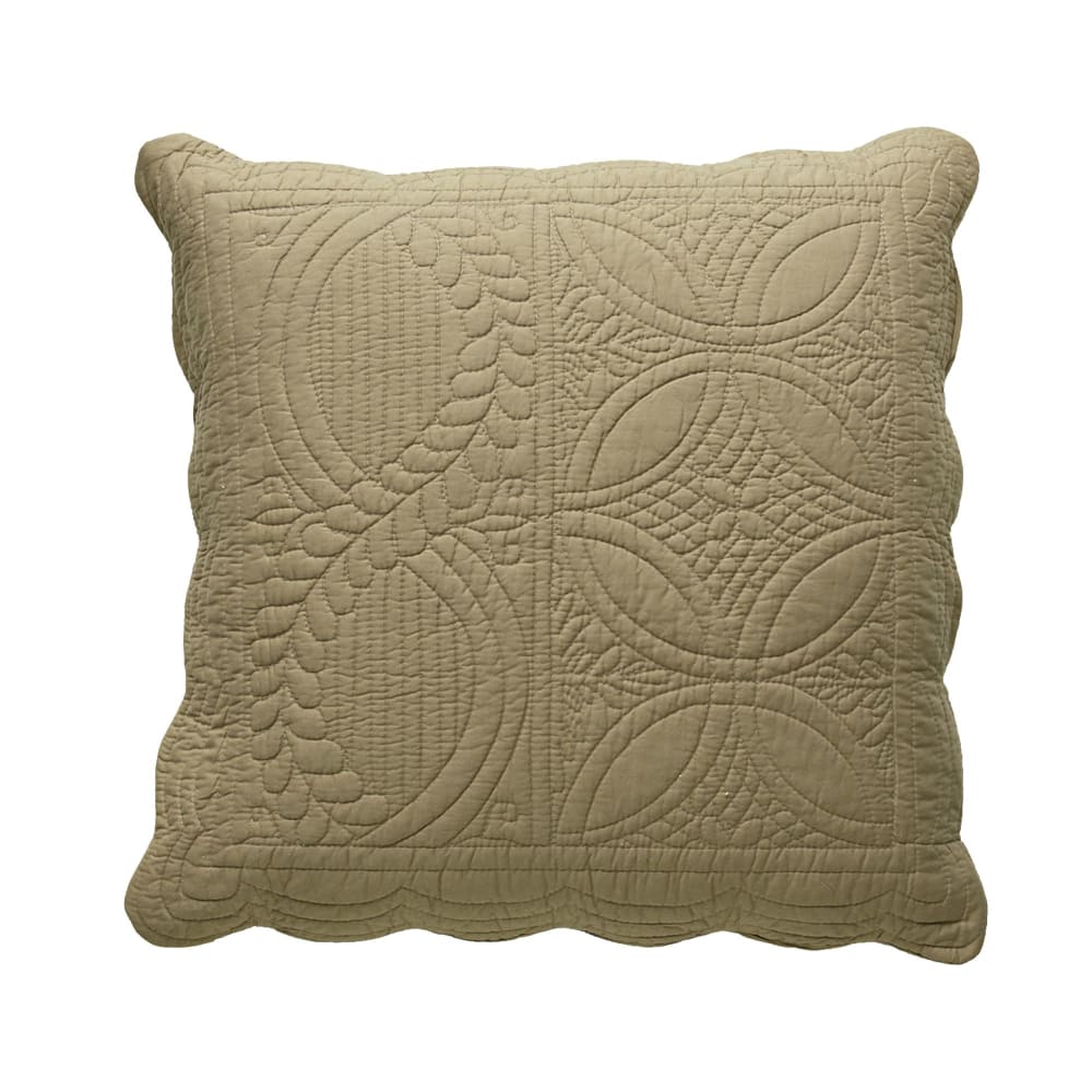 Housse de coussin en coton beige ficelle 40x40cm — vue 4