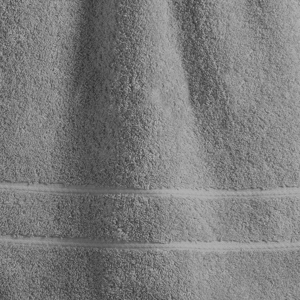 Drap de bain en coton gris silex 100x150cm