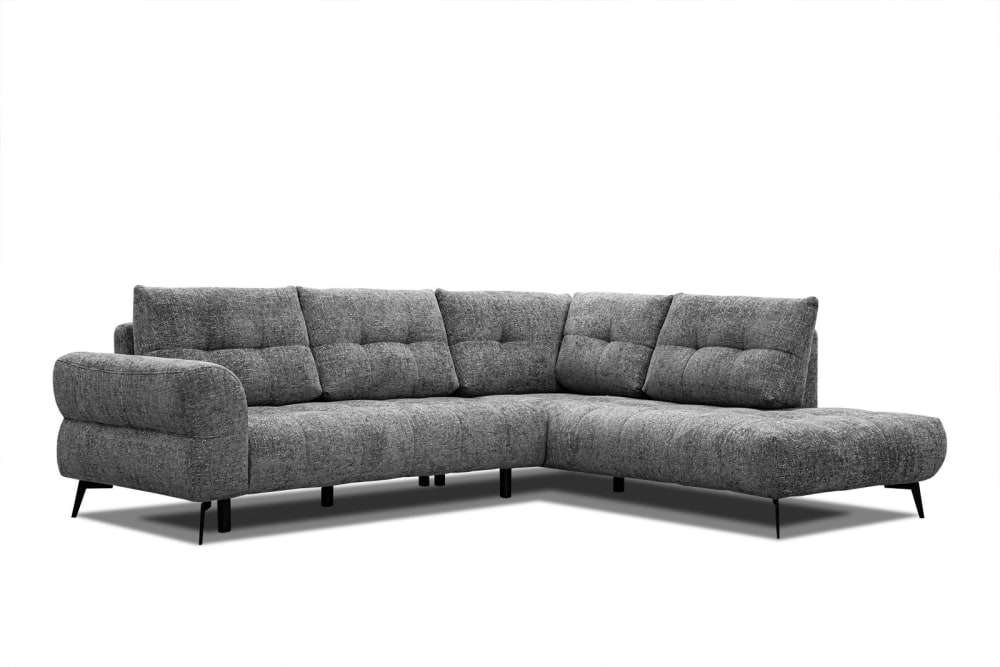 WOZIMO Ecksofa 5-Sitzer, grau Grau