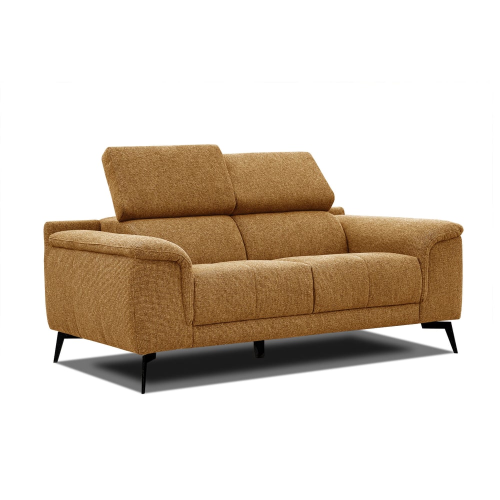 Canapé 2 places avec appuie-tête réglables, orange - Maisons du Monde