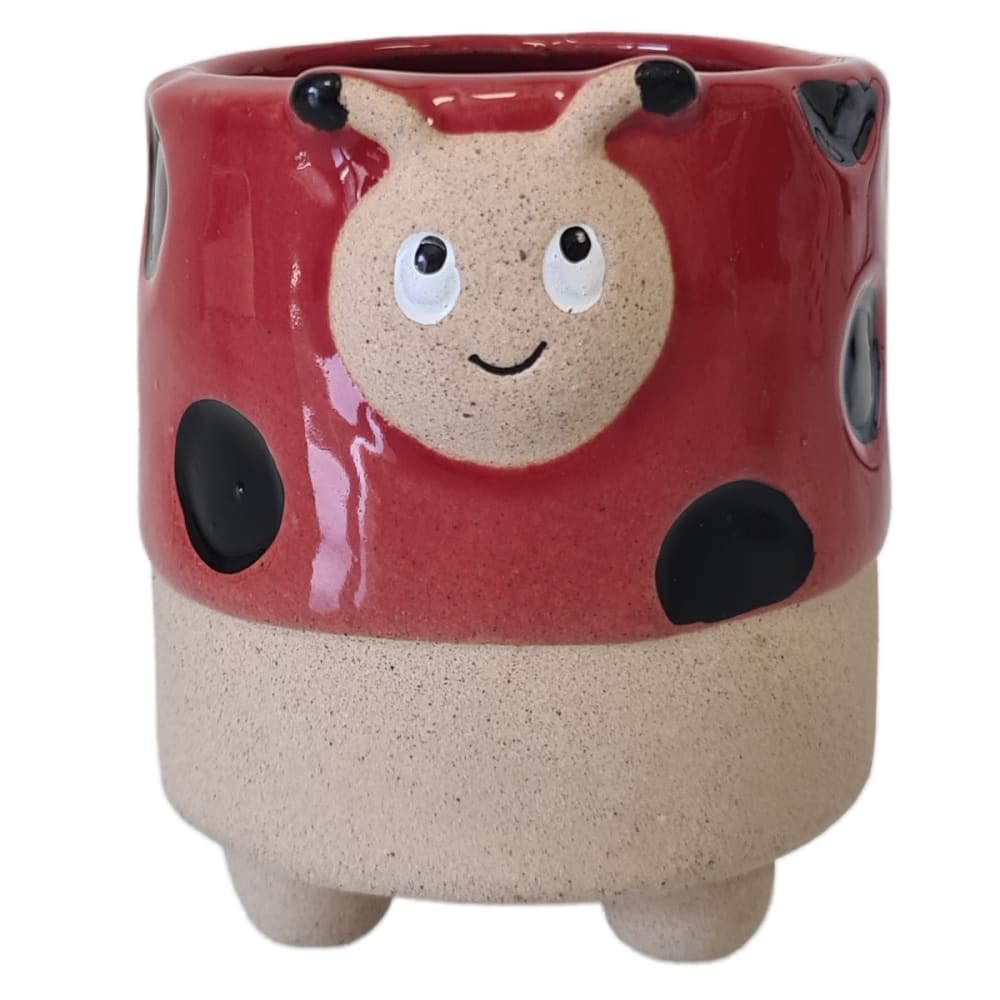 Petit cache pot coccinelle en céramique 12 cm Petit cache pot coccinelle en céramique 12 cm