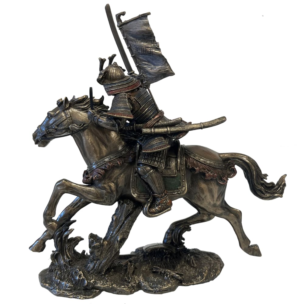 Statue samurai à cheval aspect bronze - Maisons du Monde