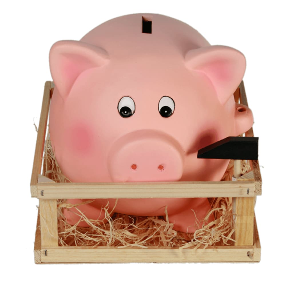 Tirelire en terre cuite cochon avec le petit marteau - Maisons du Monde