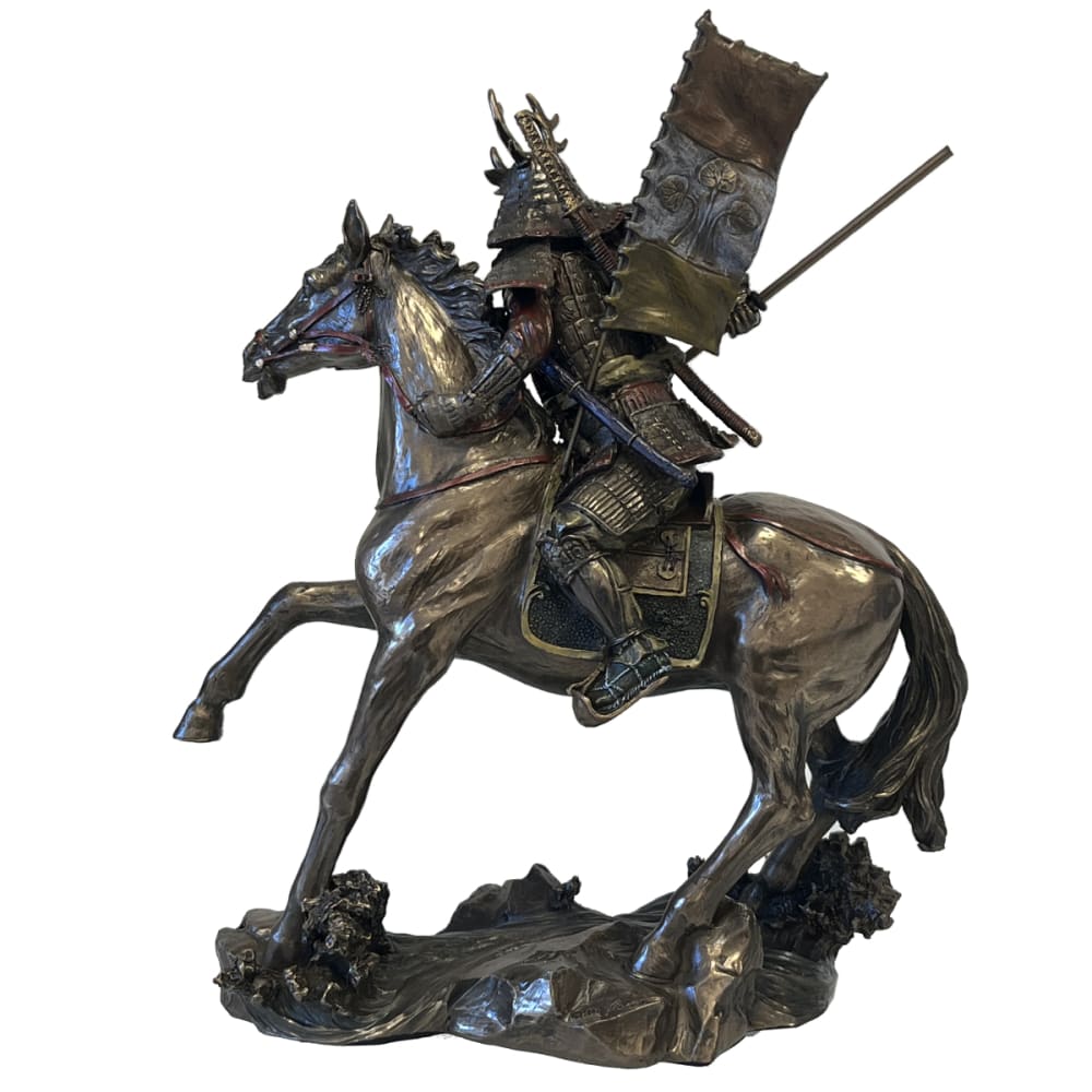 Statue samurai à cheval aspect bronze - Maisons du Monde