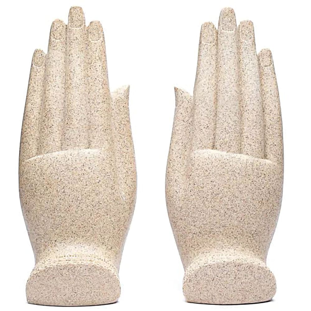 Statuettes mains avec bouddhas couleur sable - Maisons du Monde