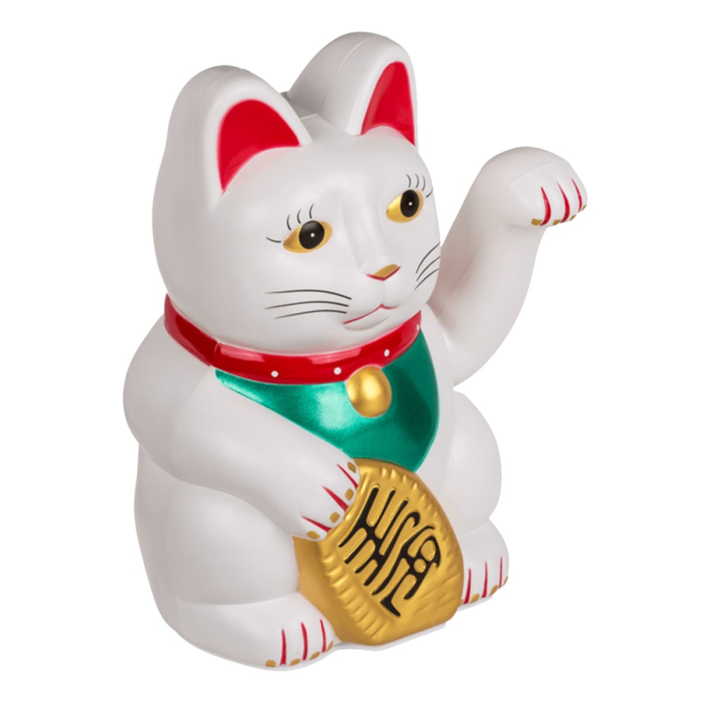 Chat porte bonheur en pvc blanc - Maisons du Monde