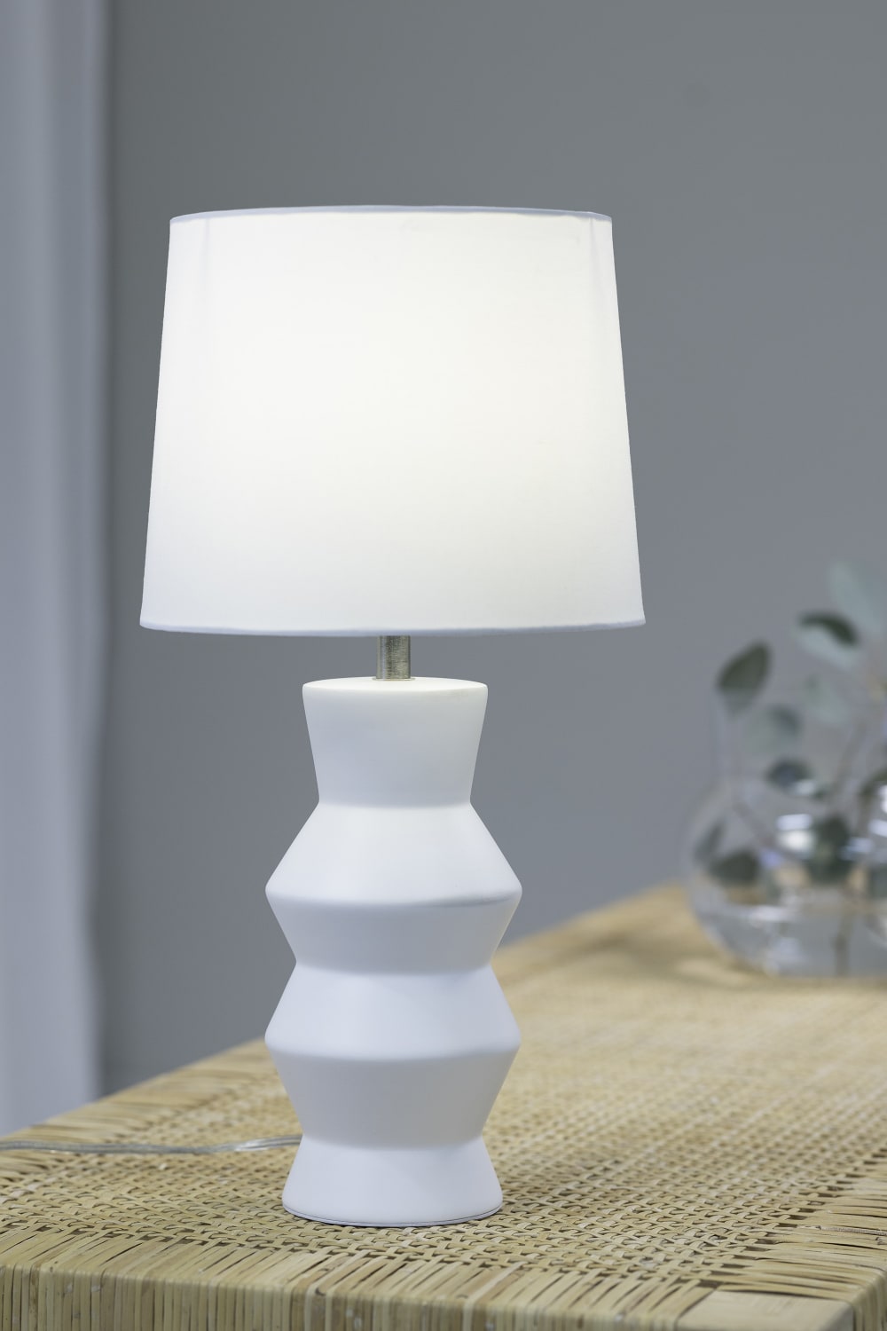 Lampe de table 1xE27 blanc - Maisons du Monde