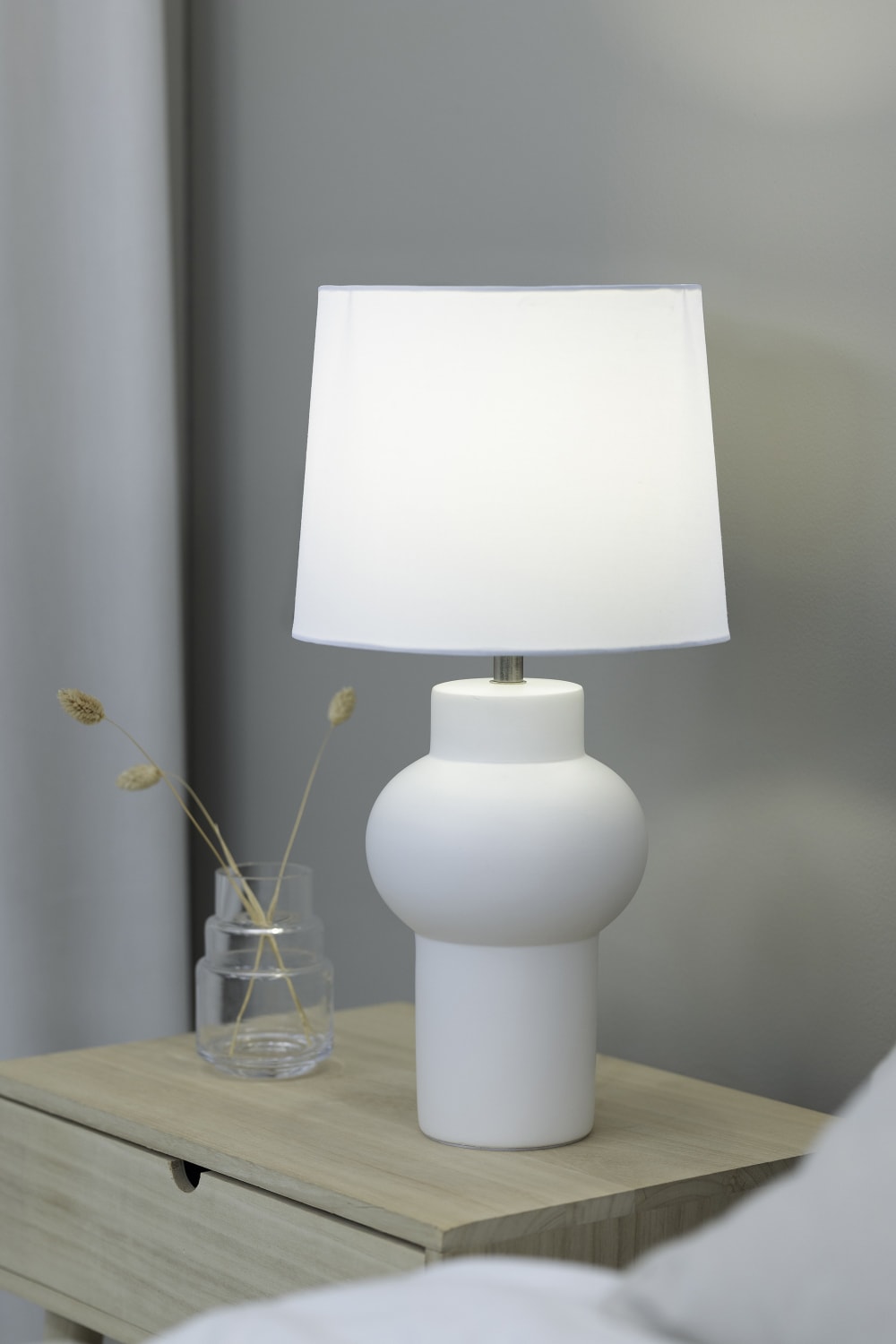 Lampe de table 1xE27 blanc - Maisons du Monde