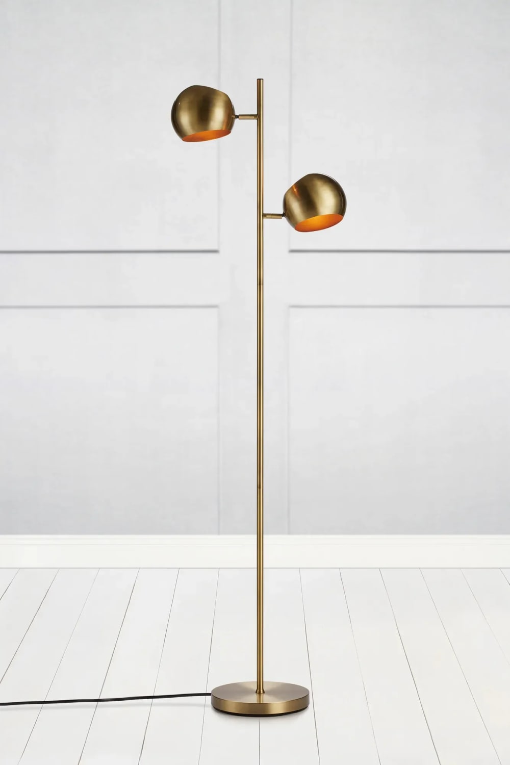 Lampadaire 2lumières métal h145cm laiton — vue 4
