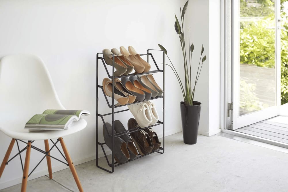 Schuhregal mit 4 Etagen aus Stahl Schwarz - Maisons Du Monde