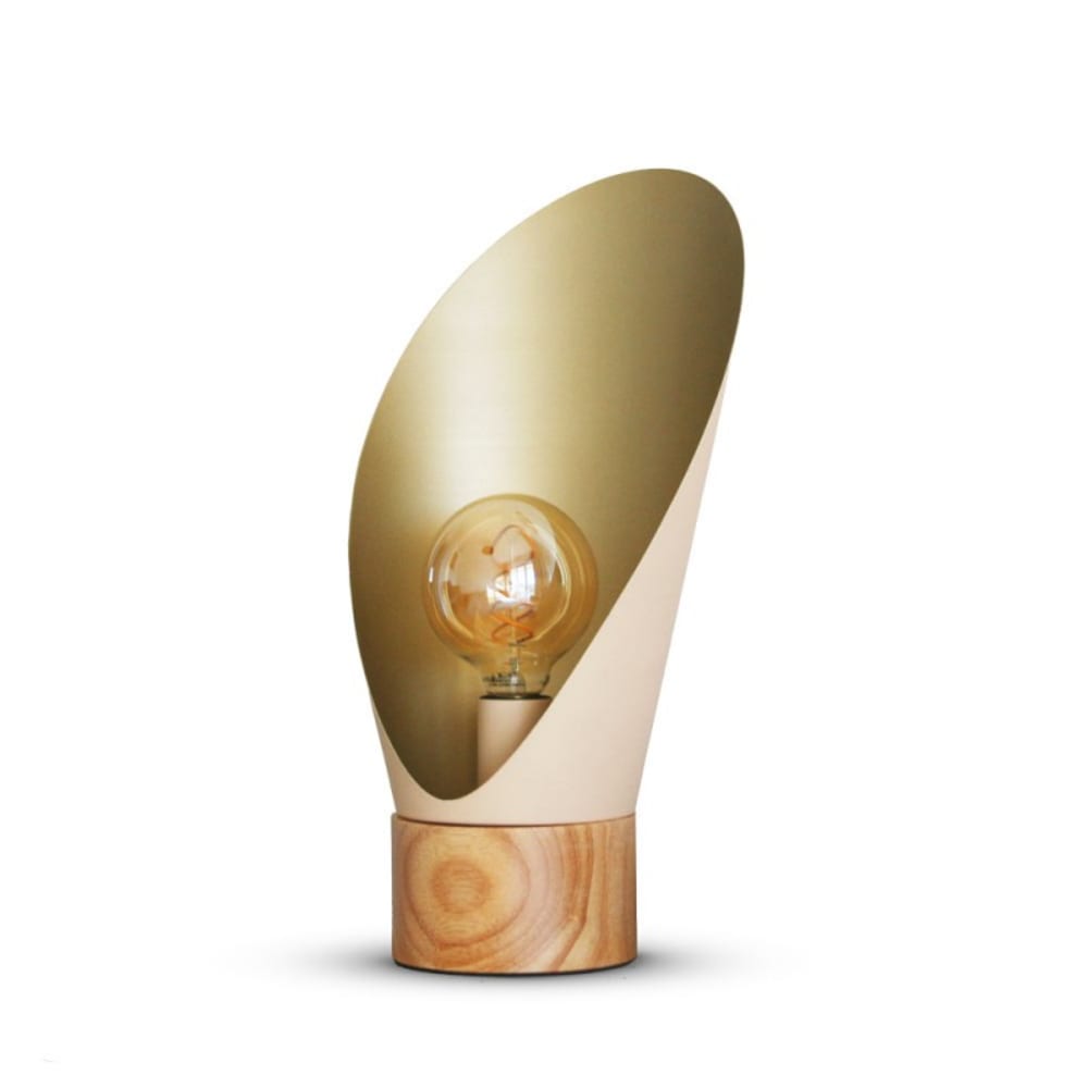 Millumine Lampe à poser rose nude abat-jour orientable - Métal