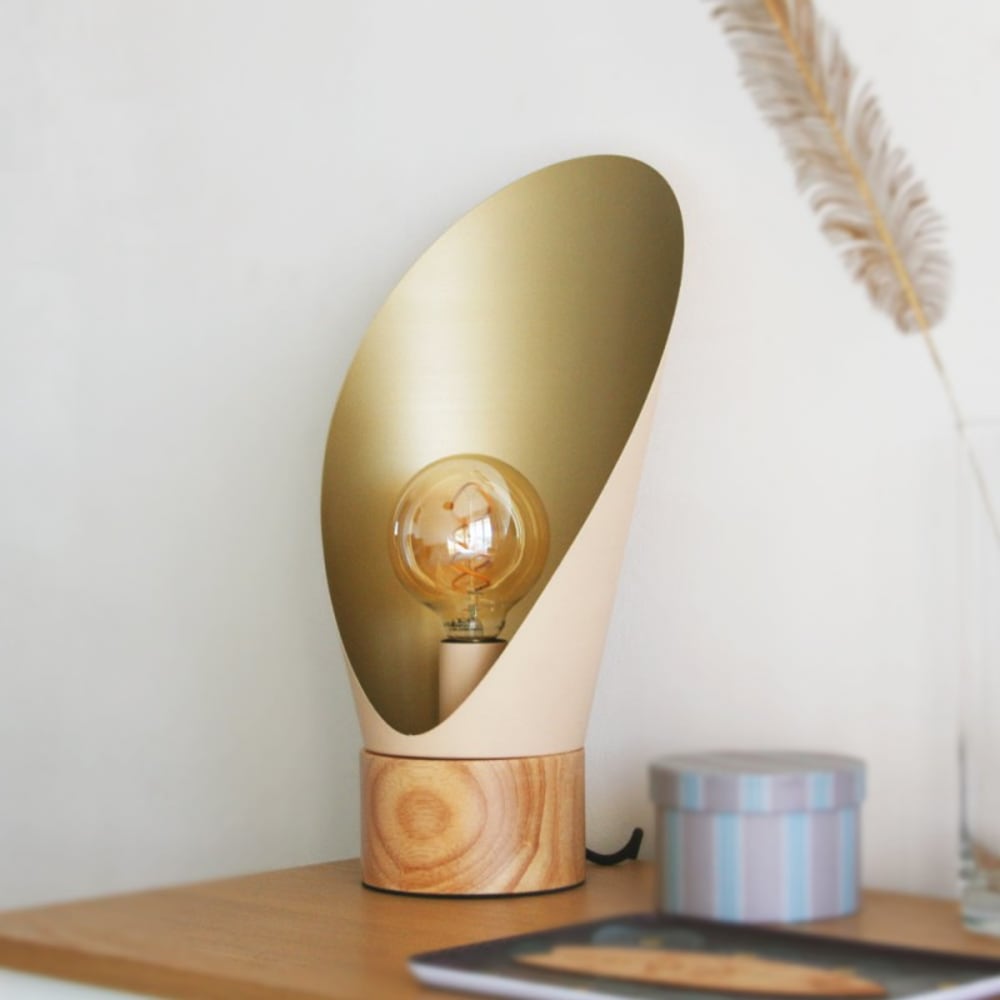 Lampe à poser rose nude abat-jour orientable - Maisons du Monde
